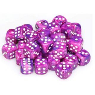 Chessex Signature 12mm d6 with pips Dice Blocks (36 Dice) - Festive Violet w/white