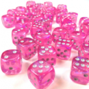 Chessex Borealis 12mm d6 Pink/silver Luminary Dice Block...