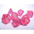 Chessex Borealis Pink/Silver Luminary 7-Die Set