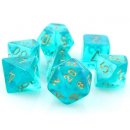 Chessex Borealis Teal/Gold Luminary 7-Die Set