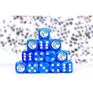 Conquest: Baron of Dice - Nords Faction Dice on Bright Blue swirl Dice (EN)