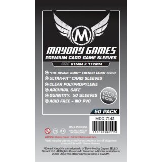 Card Sleeves - 61 x 112mm - Premium - Dwarf King - 50 Stück