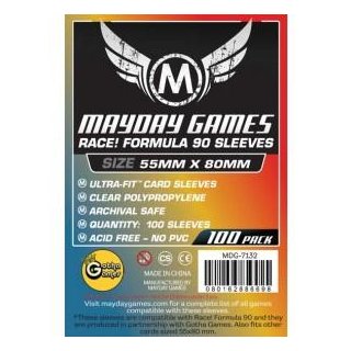 Card Sleeves - 55 x 80mm - Custom Race Formula 90 - 100 Stück