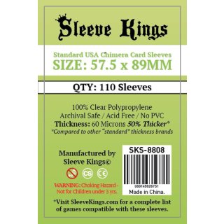 Card Sleeves - 57.5 x 89mm - Sleeve Kings - Standard USA Chimera - 110 Stück - 60 Micronss