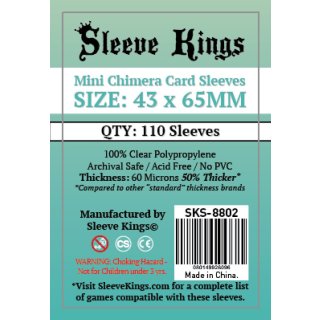 Card Sleeves - 43 x 65mm - Sleeve Kings - Mini Chimera - 110 Stück - 60 Micronss