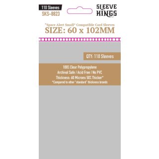 Card Sleeves - 60 x 102mm - Sleeve Kings - Space Alert Compatible - 110 Stück - 60 Micronss