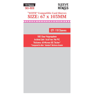 Card Sleeves - 68 x 120mm - Sleeve Kings - WOTR Compatible - 110 Stück - 60 Micronss