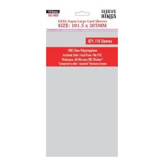 Card Sleeves - 101,5 x 203mm - Sleeve Kings - XXXL Super Large - 110 Stück - 60 Micronss