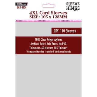 Card Sleeves - 103 x 128mm - Sleeve Kings - 4XL - 110 Stück - 60 Micronss