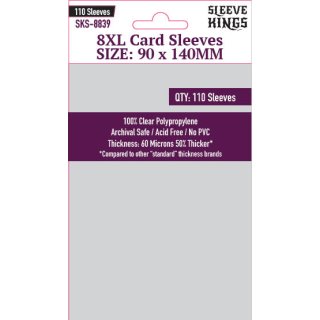 Card Sleeves - 90 x 140mm - Sleeve Kings - 8XL Sleeves - (Castle von Loghan. Phantom Treasures of Drakon)