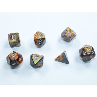 Chessex Lustrous Mini-Polyhedral 7-Die Set - Gold/silver
