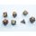 Chessex Lustrous Mini-Polyhedral 7-Die Set - Gold/silver