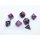 Chessex Gemini Mini-Polyhedral 7-Die Set - Black-Purple/gold