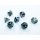 Chessex Gemini Mini-Polyhedral 7-Die Set - Black-Grey/green