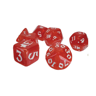 Munchkin: Polyhedral Dice Set Red/White