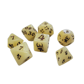 Munchkin: Polyhedral Dice Set Tan/Brown