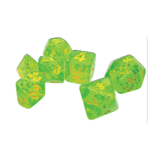 Munchkin: Polyhedral Dice Set Green/Yellow