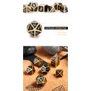 Metal & Enamel Dice Set (7) Galaxy