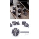 Metal & Enamel Dice Set (7) Iron