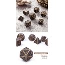 Metal & Enamel Dice Set (7) Bronze