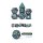 Metal & Enamel Dice Set (7) Atlantis