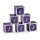 D6 - Metal & Enamel Dice Set (12) Ultraviolet & Silver