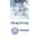 Metal & Enamel Dice Set (7) Ice