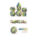 Metal & Enamel Dice Set (7) Island