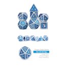 Metal & Enamel Dice Set (7) Mediterranean