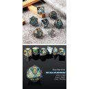 Sharp Edge Dice Set (7) Peacock