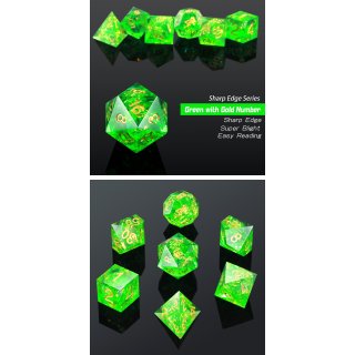 Sharp Edge Dice Set (7) Kryptonite