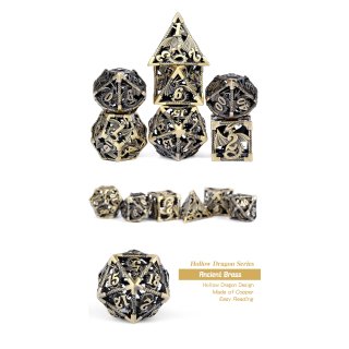 Hollow Dice Set (7) Dragon Bronze