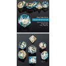 Sharp Edge Dice Set (7) Seashell