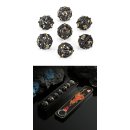 Hollow Orb Dice Set (7) Dragon Black & Gold