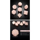 Gemstone Dice Set (7) Rose Quartz Natural