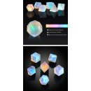 Glass Dice Set (7) Frosted Rainbow K9 Glass