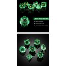 Glass Dice Set (7) Emerald Zircon