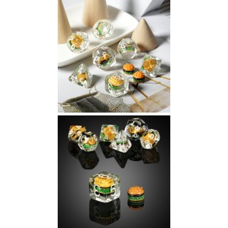 Resin Dice Set (7) Hamburger
