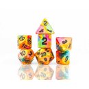 RPG Dice Set (7) Celestial Rainbow Gold