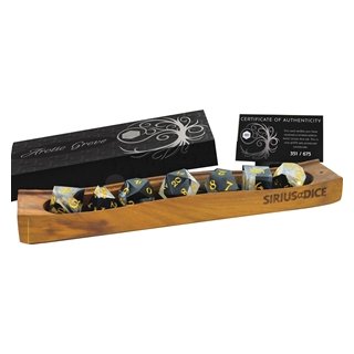 Wood Resin RPG Dice Set (7) Arctic Grove