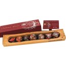 Wood Resin RPG Dice Set (7) Crimson Grove