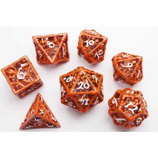 Die of Newt Dice - Orange Polyhedral Set