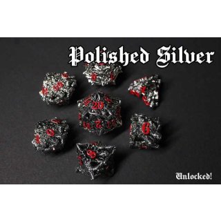 Dragonheart Dice - Chrome Polyhedral Set