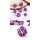 Metal & Enamel Dice Set (7) Ultraviolet & Silver