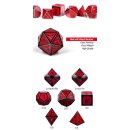 Metal & Enamel Dice Set (7) Rose & Gunmetal