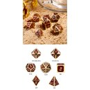 Metal & Enamel Dice Set (7) Fireflies