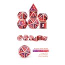 Metal & Enamel Dice Set (7) Scallop