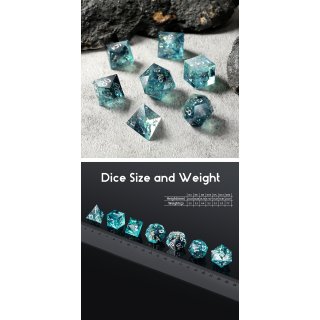 Sharp Edge Dice Set (7) Ocean