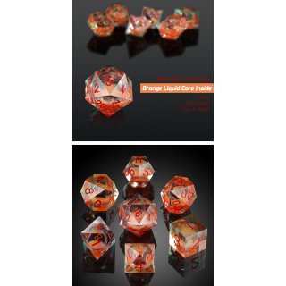 Liquid Core Dice Set (7) Coral