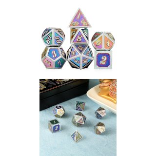 Metal & Enamel Dice Set (7) Robotics